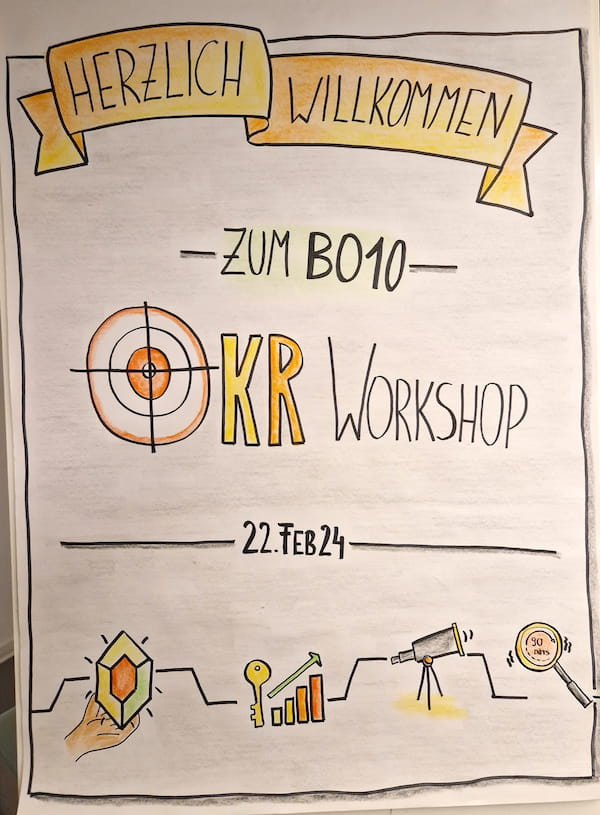 OKR workshop flipchart by Manuel Hauff